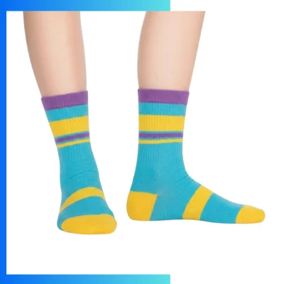 Custom Men’s Mid Crew Socks – 360° Digital Print Sports Socks (96% Polyester, 176N Construction)