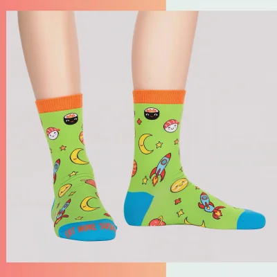 Custom men's crew XL 360 full print socks, 96% polyester 4% spandex 176 needle extra-large socks for men with larger feet sports outdoor corporate gifts