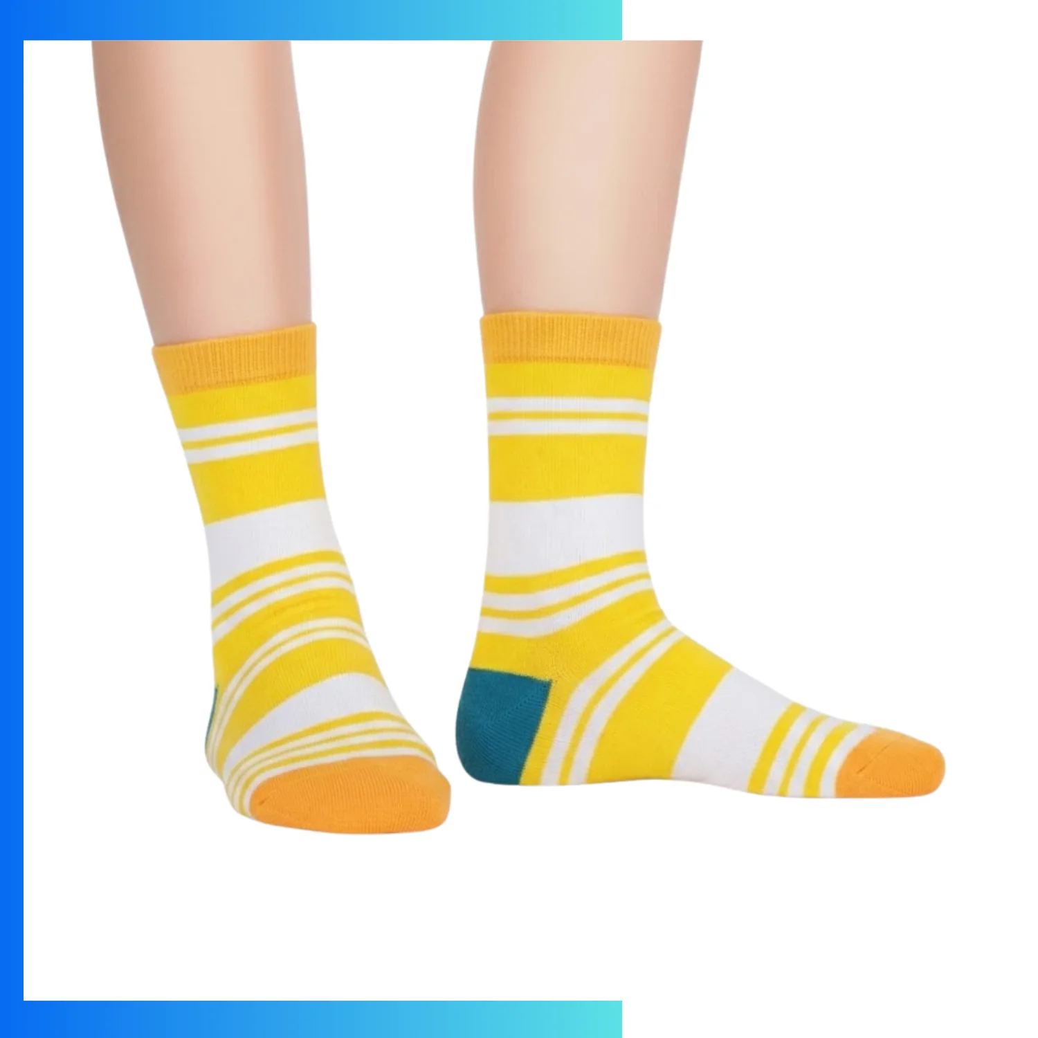 Custom Mid Crew Women Socks – 360° Digital Print Polyester Spandex