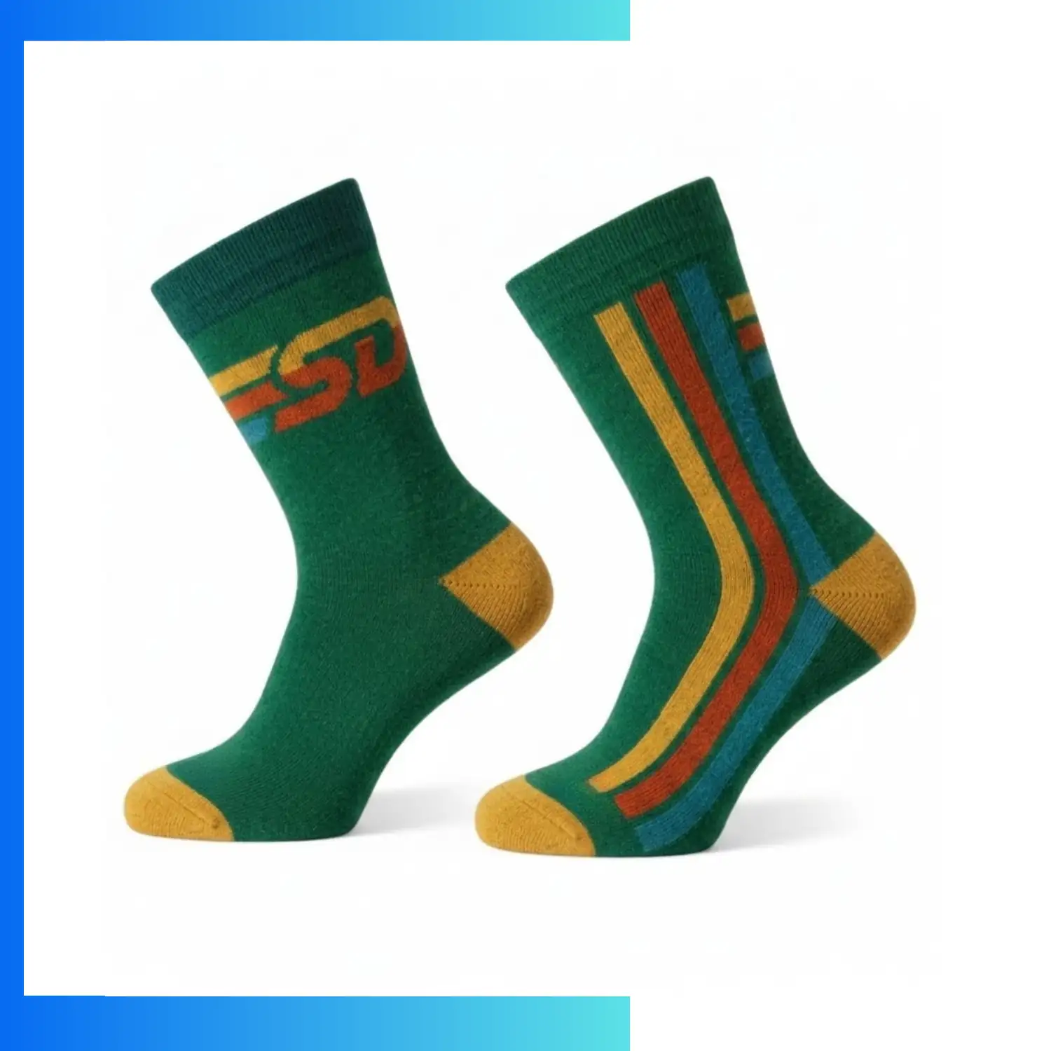 Custom Kids Mid Crew Socks – 360° Digital Print Polyester Spandex Style C Socks