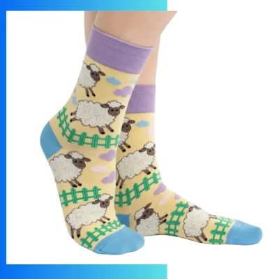 Custom Women’s Mid Crew Socks – 360° Digital Print Polyester Spandex Style C Socks