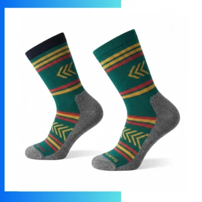 Custom Men’s Mid Crew Socks – 360° Digital Print Polyester Spandex Style C Socks