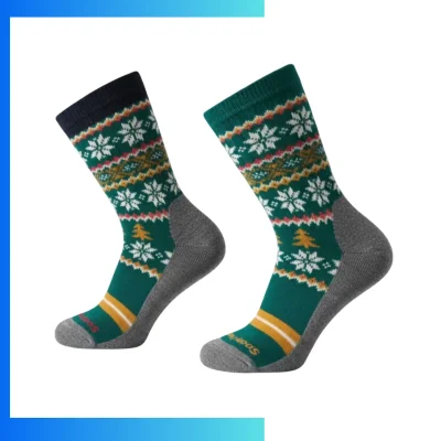 Custom Men’s Mid Crew Socks – 360° Digital Print Polyester Spandex Style C Socks