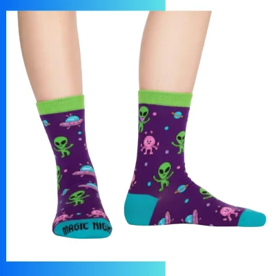 Custom Kids Mid Crew Socks – Cushion Sole 360° Digital Print Sports Socks Style C