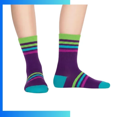 Custom Kids Mid Crew Socks – Cushion Sole 360° Digital Print Sports Socks Style C