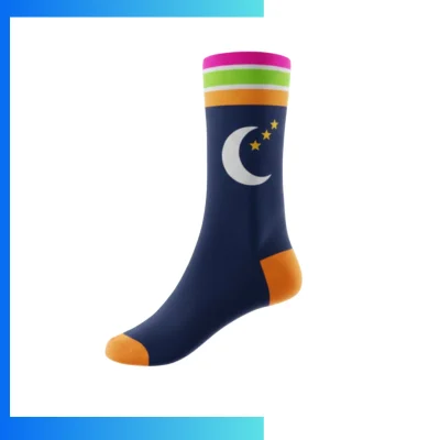 Women’s Mid Crew Socks – Custom 360° Digital Print Cushion Loop Sole Performance Polyester Spandex Socks