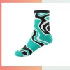 Custom men's mid crew 360 full print socks with cushion loop sole, 96% polyester 4% spandex 176 needle socks for active men fitness sports everyday comfort