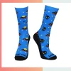 Custom crew basketball socks 360 full digital print, 96% polyester 4% spandex 176 needle athletic socks for basketball teams leagues sports programs