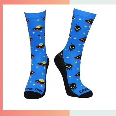 Custom crew basketball socks 360 full digital print, 96% polyester 4% spandex 176 needle athletic socks for basketball teams leagues sports programs