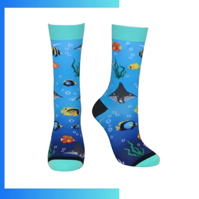 Custom Crew Socks – 360° Digital Print Cushion Loop Sole Sports & Athletic Performance Socks