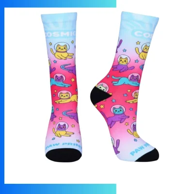 Chromatic Toe Crew Socks – Custom 360° Digital Print Color Block Sports Socks