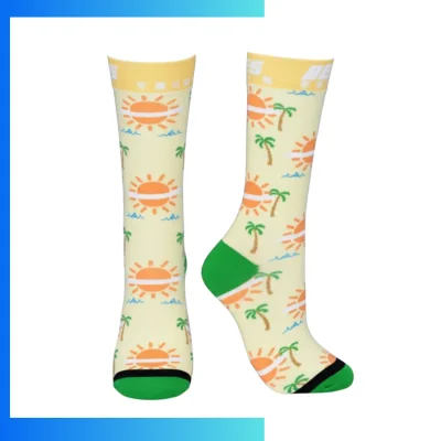200N Cushioned Crew Socks – Custom 360° Digital Print Elastic Athletic Socks