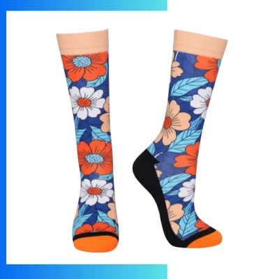 Custom Youth Crew Socks – 360° Digital Print Lightweight 144N Sports Socks for Kids & Teams