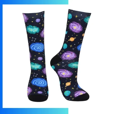 Custom Adult Crew Socks – 360° Digital Print Lightweight 144N Polyamide Sports Socks