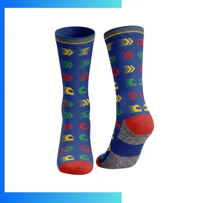 Custom Mid Calf Sublimated Crew Socks – Full Color Dye Print Polyester Spandex Sports Socks