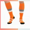 Custom knee high sports jacquard socks, cushioned sole moisture wicking mesh, 144 needle knit for football baseball team wear