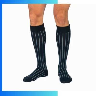 Custom Over the Calf Jacquard Knit Dress Socks – Premium Cotton Blend Corporate & Formal Socks