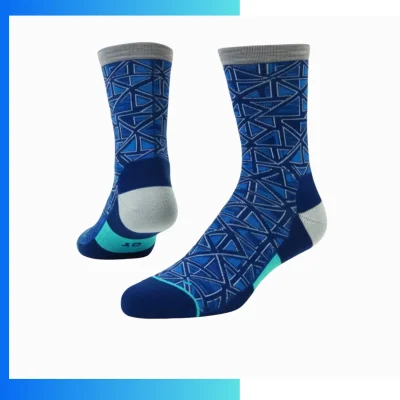 Custom Cushioned Basketball Socks – Jacquard Knit Mid Cuff Performance Crew Socks (144N)