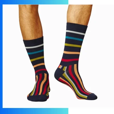 Custom Mid Crew Jacquard Business Socks – Cotton Blend Dress Socks (168N / 200N)