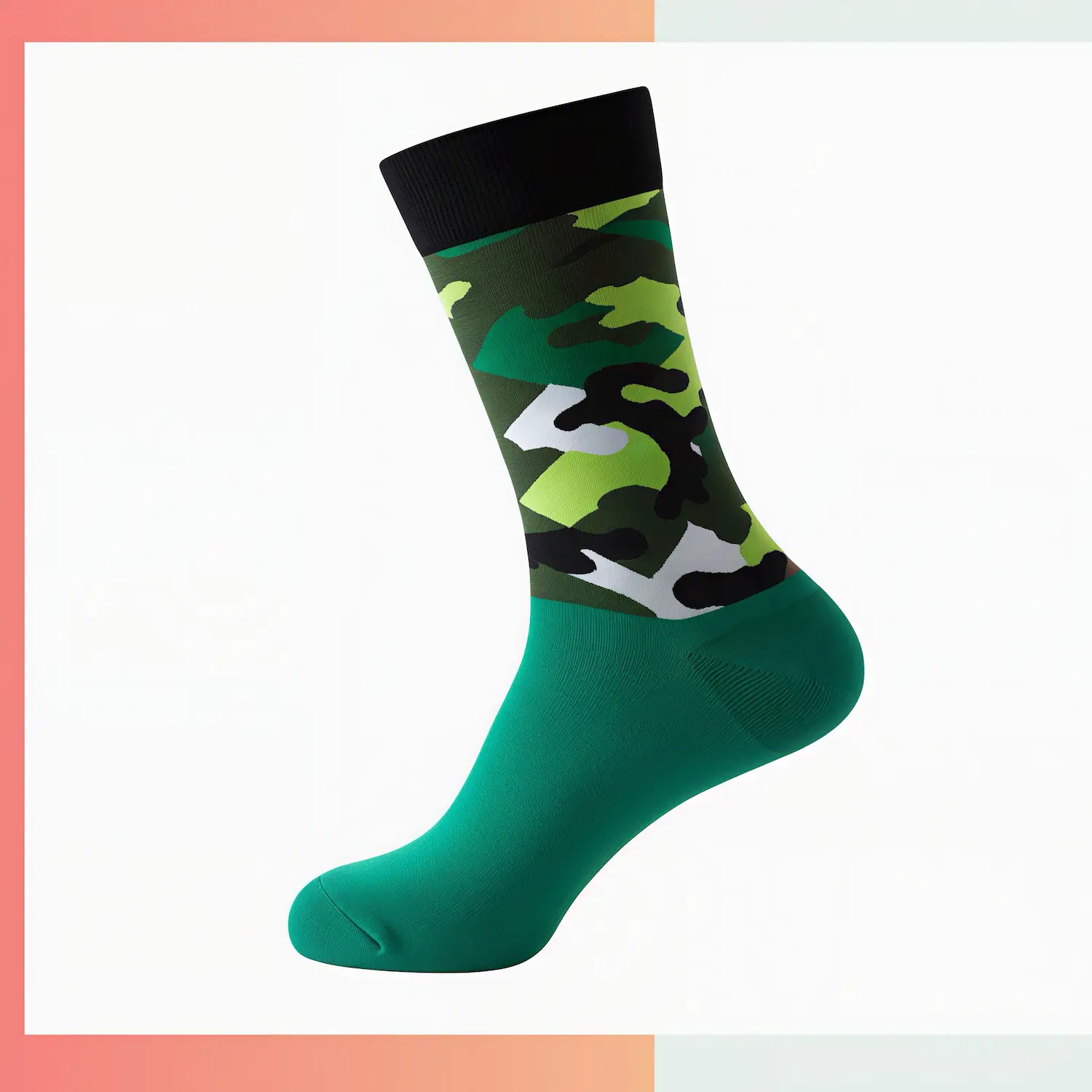 Custom Cushioned Athletic Crew Socks – Jacquard Knit Mid Crew Sports Socks (168N)