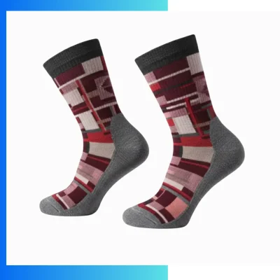 Custom Cushioned Running Crew Socks – Jacquard Knit Mid Crew Sports Socks (144N)