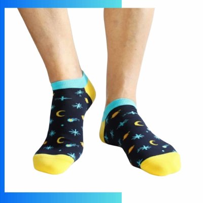 Custom Cushioned Low Cut Running Socks – Jacquard Knit Athletic Performance Cotton Blend Socks