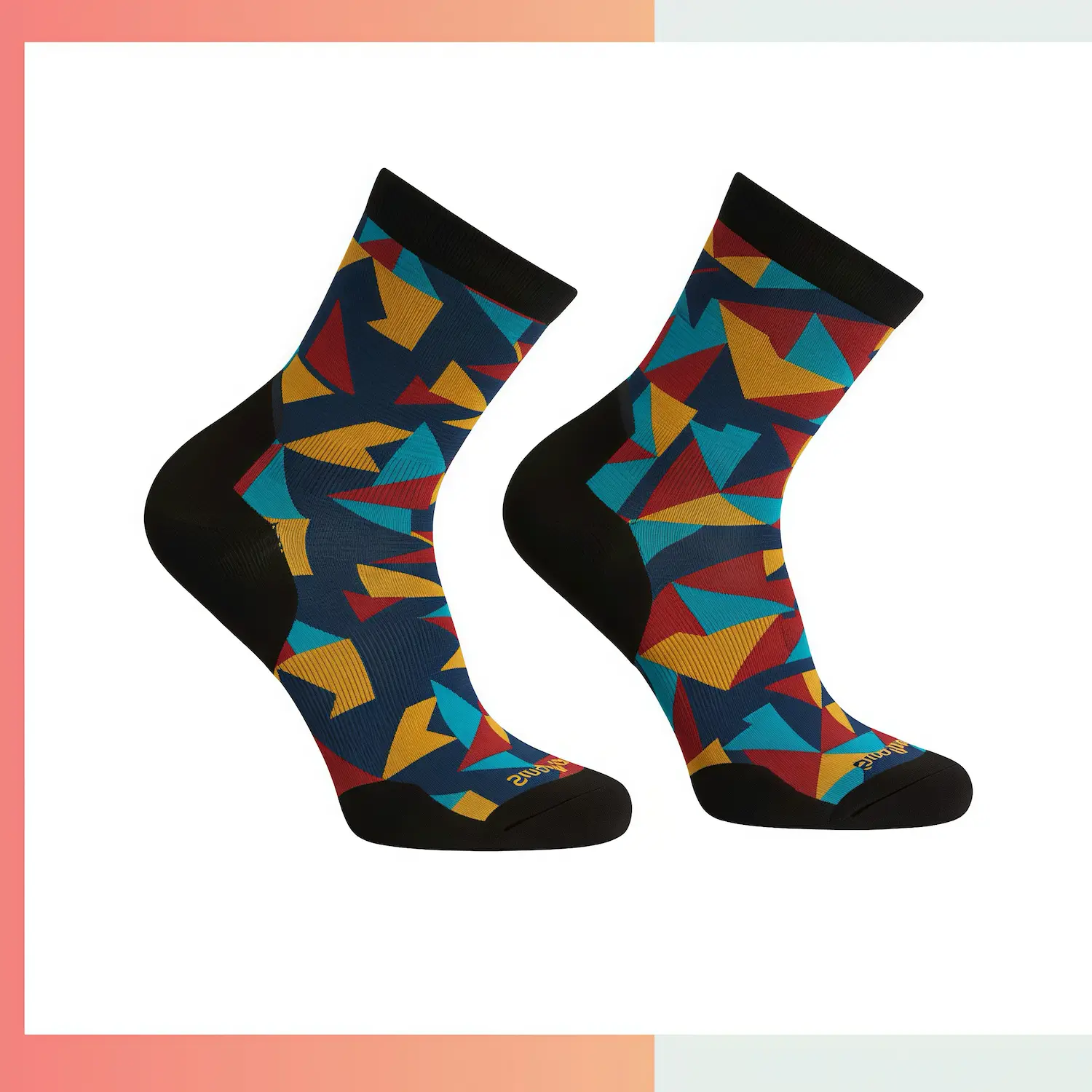 Custom below the calf sublimated crew socks, full-color dye sublimation, 90% polyester 10% spandex 168-200 needle socks for sports teams corporate gifts everyday wear