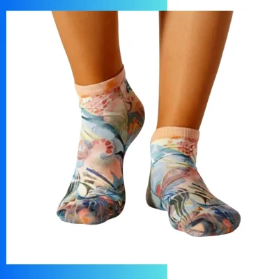 Custom Ankle Cut Sublimated Socks – Full Color Dye Print Low Profile Polyester Spandex Sports Socks