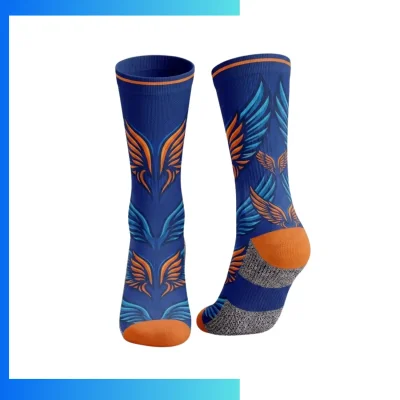 Custom Kids Mid Crew Sublimated Socks – Full Color Dye Sublimation Polyester Spandex Sports Socks