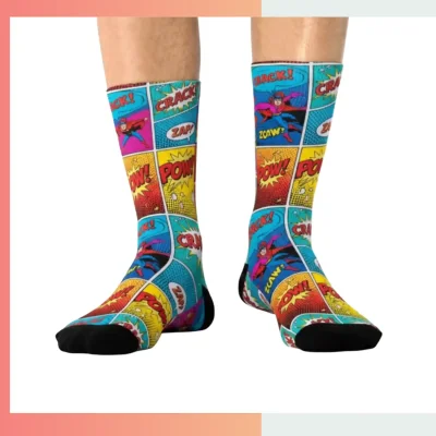 Custom Women’s Mid Crew Sublimated Socks – Full Color Dye Sublimation Polyester Spandex Sports Socks