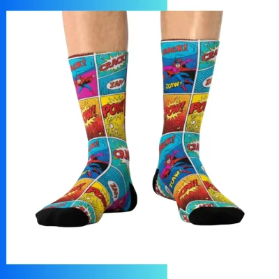 Custom Women’s Mid Crew Sublimated Socks – Full Color Dye Sublimation Polyester Spandex Sports Socks
