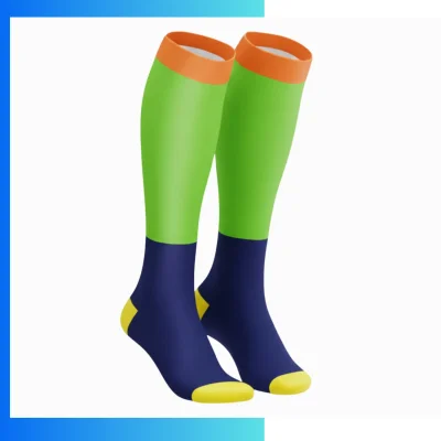 Men’s Mid Crew Sublimated Socks – Style B Custom Full Color Polyester Spandex Sports Socks