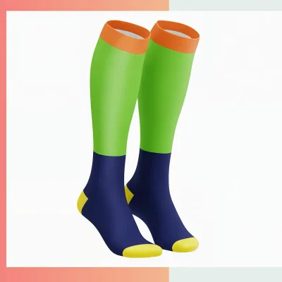 Custom men's mid crew sublimated socks Style B, 46cm L size, full color dye sublimation, 96% polyester 4% spandex 176 needle for men sports team corporate gifts daily wear