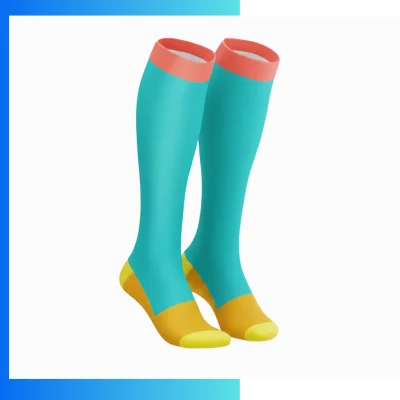 Men’s Crew XL Sublimated Socks – Style B Custom Full Color Polyester Spandex Sports Socks