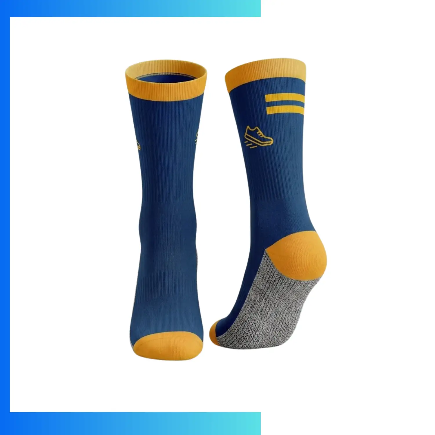 Kids Mid Crew Sublimated Socks – Cushion Loop Sole Custom Full Color Sports Socks