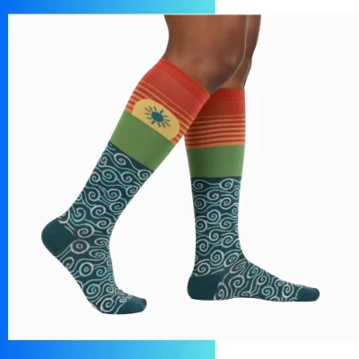 Custom Over the Calf Merino Wool Knit Socks – Premium Warm Winter Sports & Corporate Gift Socks