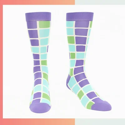 Custom below the calf merino wool socks, 168 needle knit, temperature regulating odor resistant for daily casual and corporate gifts