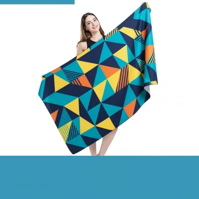 Custom sublimated quick-dry sand-proof beach towel front view-SKU NPS-ACC-TW-BE-118