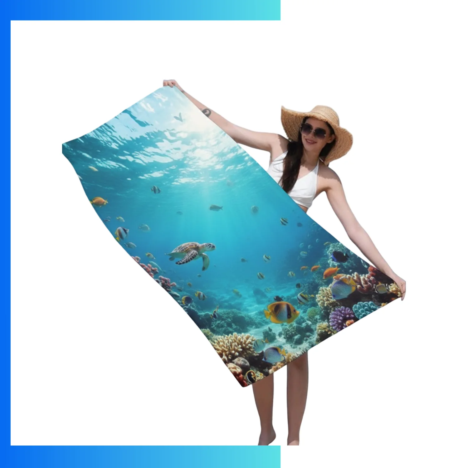 Custom Microfiber Velour Beach Towels – 30×60” Large Sublimated Spa & Resort Towels