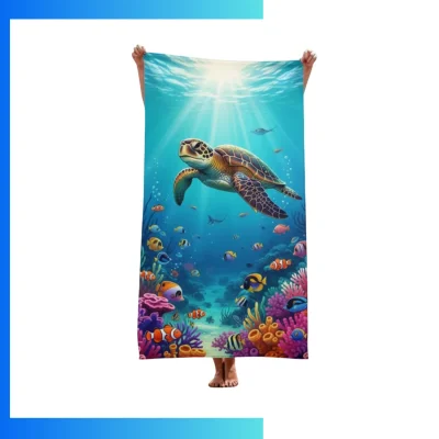 Custom Travel Microfiber Terry Beach Towels – 25×50” Quick-Dry Absorbent Sublimated Towels