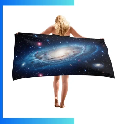 Custom 40×75 Oversized Microfiber Terry Beach Towel – Edge-to-Edge Sublimation Print