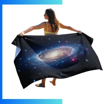 Custom Oversized Microfiber Terry Beach Towel 40×75” – Edge-to-Edge Sublimation Travel Towel
