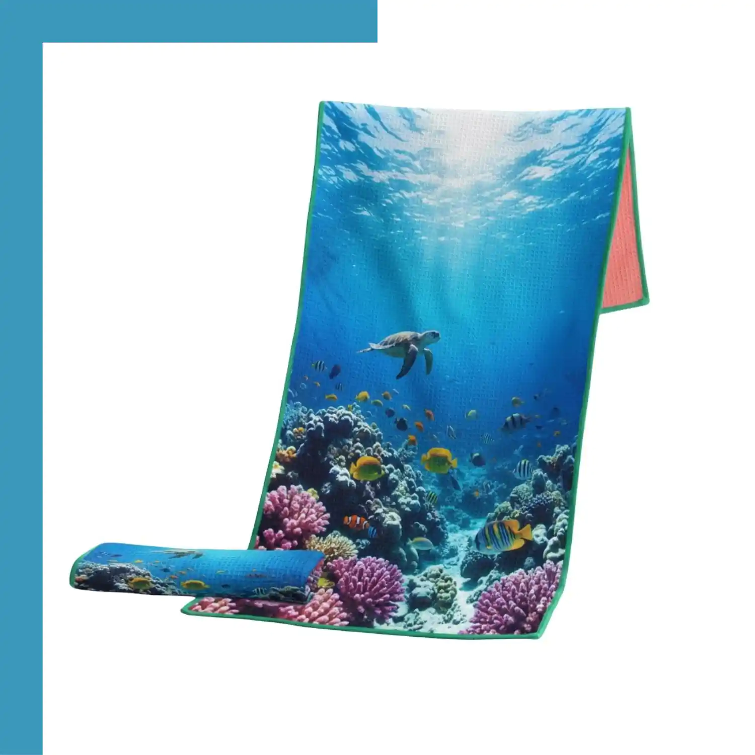 Custom Subli-Waffle Microfiber Beach Towel 25×50” – 320gsm Textured Sublimation Spa Towel