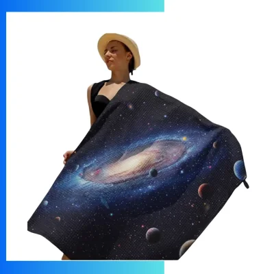 Custom Oversized Subli-Waffle Beach Towel 40×75” – 320gsm Luxury Textured Microfiber Towel