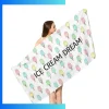 Extra Large Custom Sublimated Microfiber Beach Towel 30"×60" – 380gsm Velour Cotton Terry