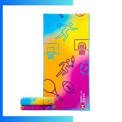 Custom CoolMax Sublimation Sports Towel – 155GSM Performance Quick Dry Gym Towel