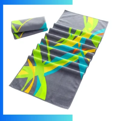 Custom Full Sublimation Microfiber Velour Towel – 400GSM Double-Sided Polyester Bath & Sports Towel