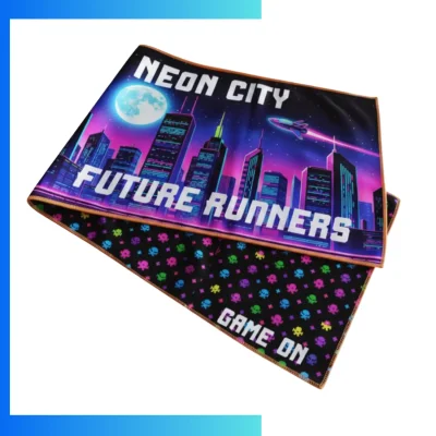 Custom Elongated Sublimated Rally Towel 12”×31.5” – Premium Microfiber Sports Fan Towel