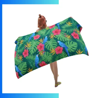 Custom Eco-Friendly rPET Beach Towel 25”×50” – Recycled Microfiber Sublimated Towel
