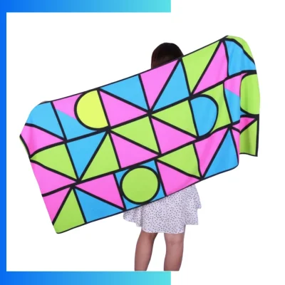 Custom Extra-Large rPET Beach Towel 30”×60” – Recycled Microfiber Sublimated Towel